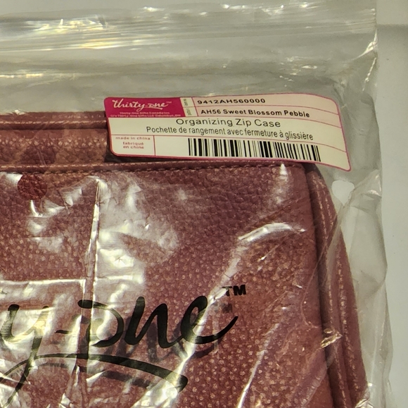 NEW-Thirty-One Organizing Zip Case Sweet Blossom Brand New - Picture 4 of 4